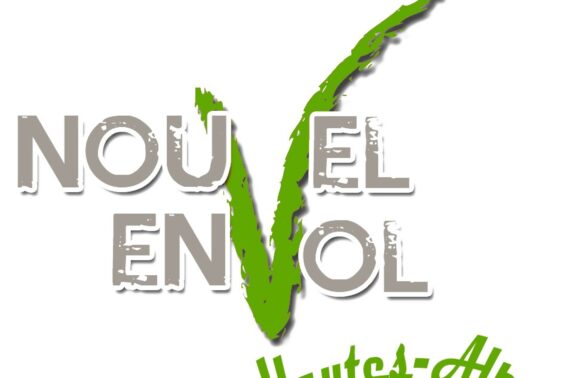 Logo de l'association, avec la lettre V en vert, qui semble également représenter une aile.