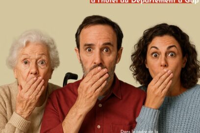 Affiche des événements "Handicpa, vieillesse : brisons les tabous !" qui auront lieu à l'Hôtel du Département Gap les 30 et 31 mars 2026, sur les thèmes du droit à la vie intime et sexuelle, de l'isolement social et de la santé mentale. Événements gratuits et ouverts à tous. - Agrandir l'image, fenêtre modale