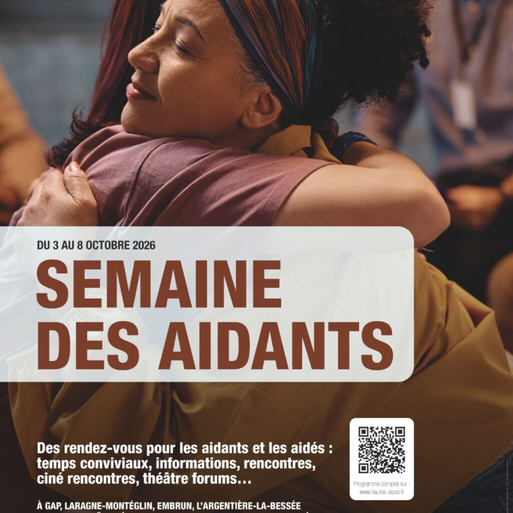 Affiche de la semaine des aidants, qui a lieu du 3 au 9 octobre dans les Hautes-Alpes